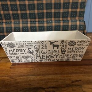 Festive Wooden Merry Christmas Decor Box